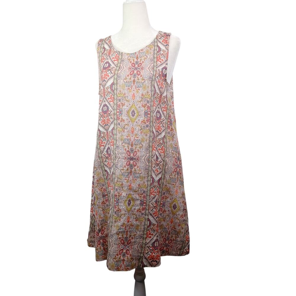 Rachel Zoe 100% Linen Shift Swing Dress With Pockets Size S Beach Resort Summer